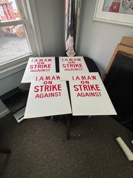 4 Labor Strike Signs