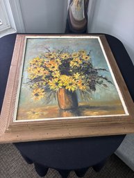 Framed Oil Painting Of A Floral Still Life