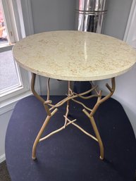 Pier 1 Imports Stone Top Side Table With Metal Tree Branch Style Base