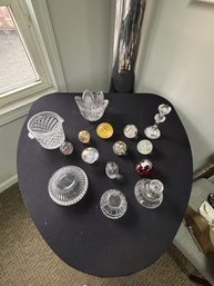 Collection Of Vintage Antique Glass And Crystal Collectibles