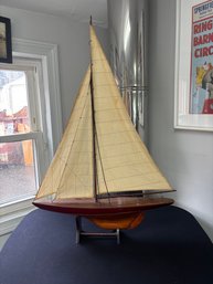 Wooden Model Sailboat