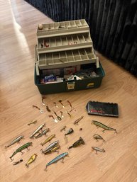 Tackle Box With Vintage Lures