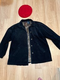 Bill Blass Corduroy Coat Six PXL And Red Barrett