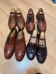 4 Pairs Of Leather Dress Shoes Size 9