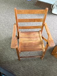 Vintage Wooden Childs Folding Chair