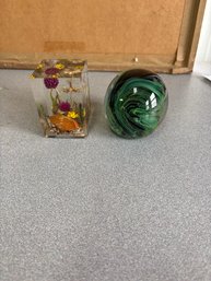 Kerry Art Glass Paperweight And Other