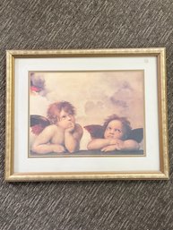 Vintage 90s Raphael The Cherubim Putti Angels Of The Sistine Madonna Print