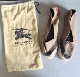 Burberry Check Mews Espadrilles Size 38 1/2