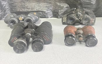 4 Pairs Of Binoculars And 2 Cases