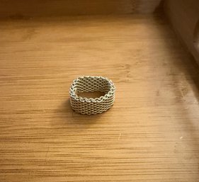Tiffany And Co. So Reset Mesh Band Ring
