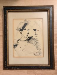 Lithograph Print By Amedeo Modigliani 1959 Portrait Of Edith Sitwell