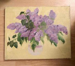 Acrylic Painting Of Lilac Flowers