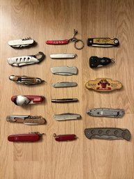 Knife Lot Including Kershaw, Buck Knife, Swiss Army