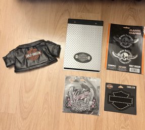 Harley Davidon Emblems, Clipboard And Teddy Bear Jacket
