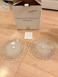 Set Of Princess House Fantasia Crystal Dinner Plates
