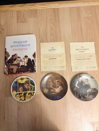 Norman Rockwell Book And Plates