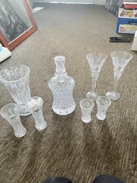 Collection Of Cut Crystal Glassware