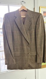 Mens Vintage Brooks Brothers Brown And Tan Wool Blazer