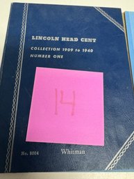 Lincoln Head Cent 1909-1940 Book 14
