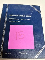 Lincoln Head Cent 1909-1940 Book 15