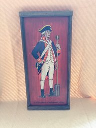 Yorkcraft Wooden Wall Plaque Featuring Painted Continental Army Atrtikeryman