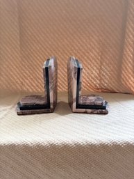 Pair Of Art Deco Multi Toned Marble Bookends