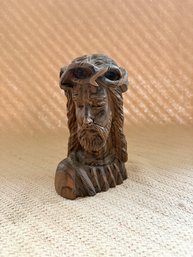 Hand Carved Olive Wood Bust Of Jesus Christ