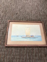 Vintage Print Titled 'Mo' Olele II,' An Original Etching By Artist David Warren From 1981