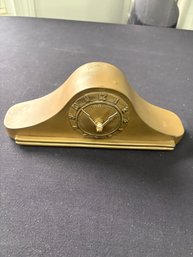 This Is A Vintage Or Antique Brass Mantel Clock