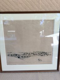 Framed Etching By W. Lea Hankey