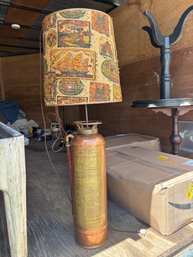 Antique Fire Extinguisher Lap And Shade
