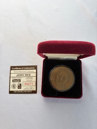 Jerry Rice Bronze Mint Coin