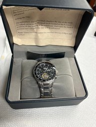 Rousseau Medley Automatic Multi Function Open Heart Mens Watch