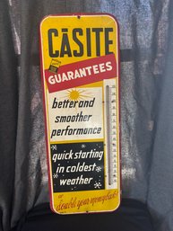 Vintage Casite Engine Additive Tin Thermometer