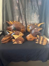 Hand Carved Wooden Fish Decoys And Figurines
