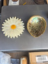 Vintage Dishes And Hot Plate Holder