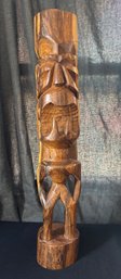 Hand Carved Wooden Tiki Statue