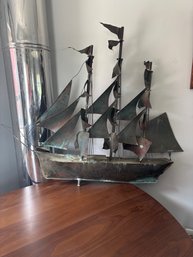 Antique Metal Sailboat