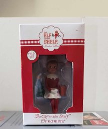 LIKE NEW 2013 CCA AND B THE ELF ON A SHELF HAND PAINTED CHRISTMAS TREE ORNAMENT