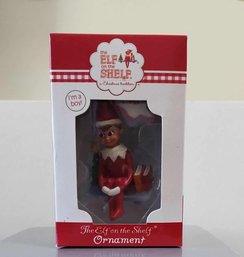 LIKE NEW 2013 CCA AND B THE ELF ON A SHELF HAND PAINTED CHRISTMAS TREE ORNAMENT