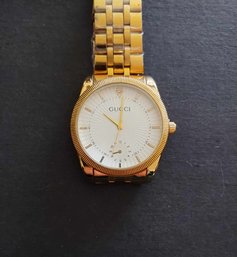 BRAND NEW GUCCI GOLD TONED *REPLICA* MENS WRIST WATCH