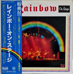 First Press 1977 Japanese Import Rainbow-On Stage 2x Vinyl Record Set With OBI Sticker Read Description