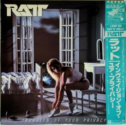 First Press 1985 Japan Import Ratt- Invasion Of Your Privacy Vinyl Record With OBI Sticker P- 13143