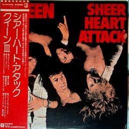 1975 Reissue Japan Import Queen- Sheer Heart Attack Vinyl Record With OBI P -10137e Read Description