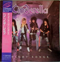 First Press 1985 Japan Import Cinderella- Night Songs Vinyl Record With OBI 25pp-195 Read Description