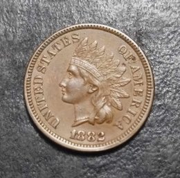 1882 INDIAN HEAD CENT SHARP XF