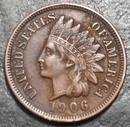 1906 INDIAN HEAD CENT SHARP VF