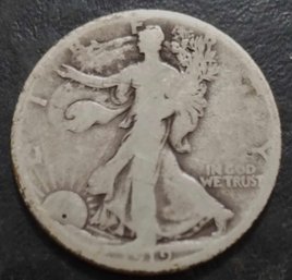 1919-D WALKING LIBERTY SILVER HALF DOLLAR AG CONDITION