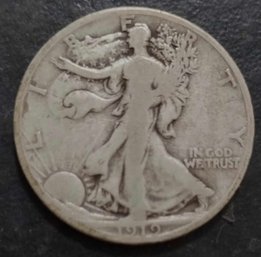 1919-S WALKING LIBERTY SILVER HALF DOLLAR GOOD CONDITION