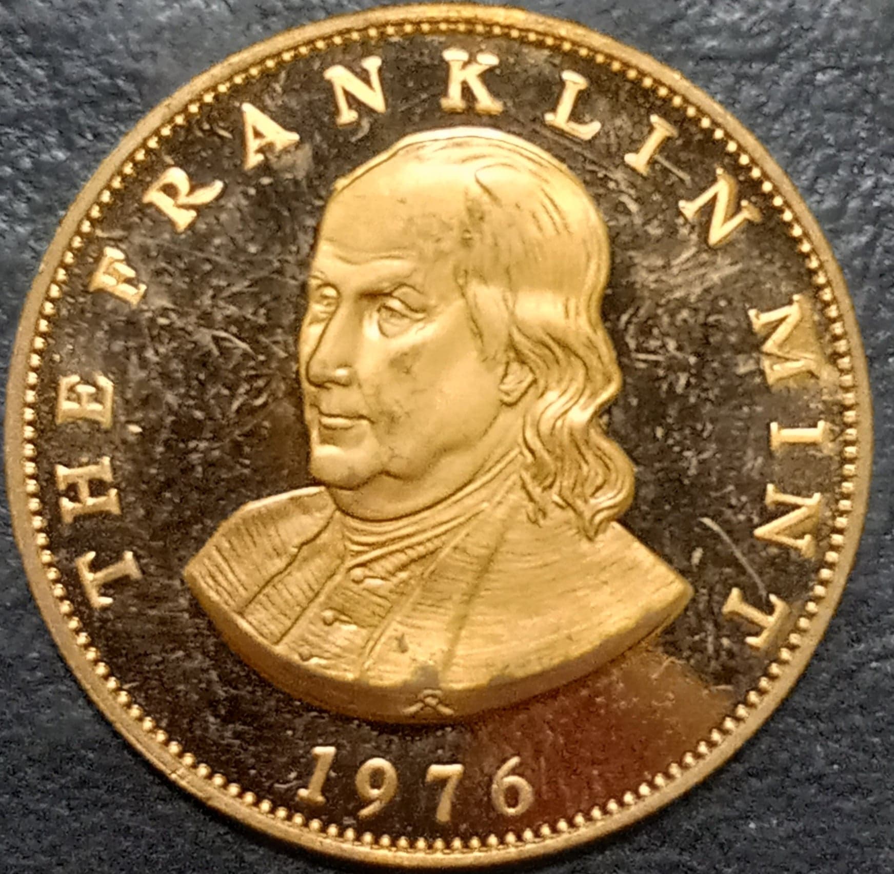 1976 THE FRANKLIN MINT BEN FRANKLIN COMMEMORATIVE PROOF COIN #4436